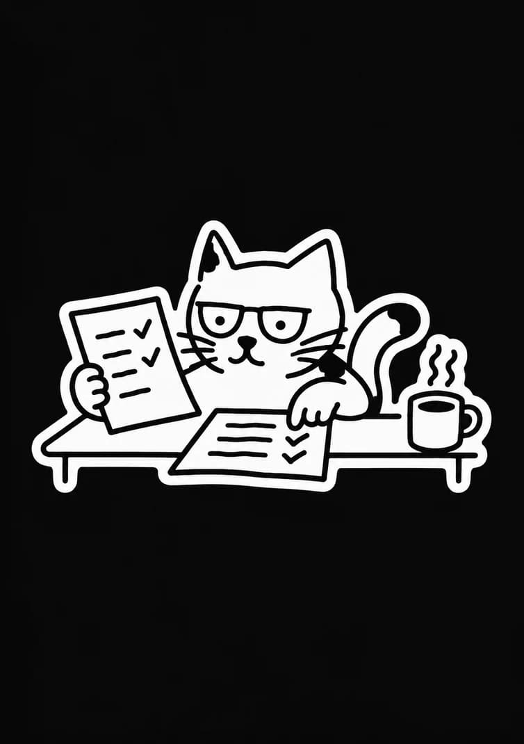 O gato da lapata compara duas propostas de marketing com uma lista de verificação.