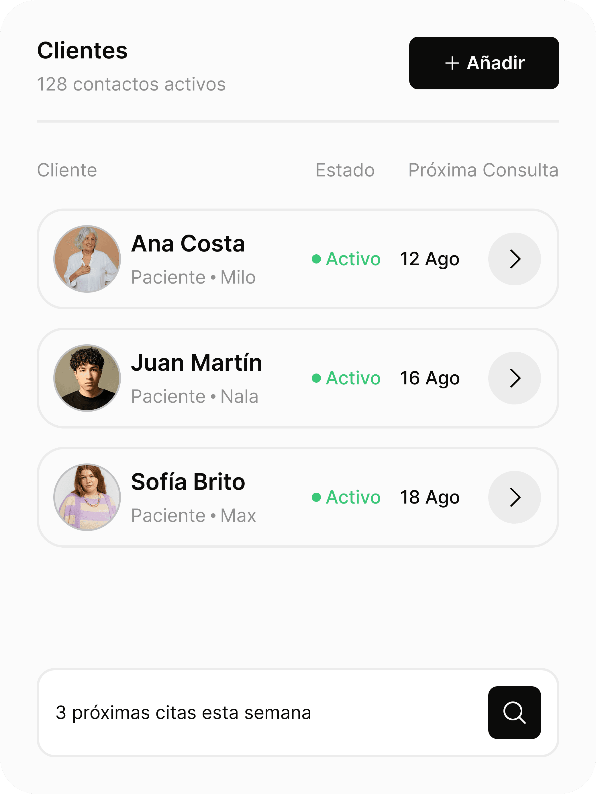 CRM de clientes y pacientes veterinarios