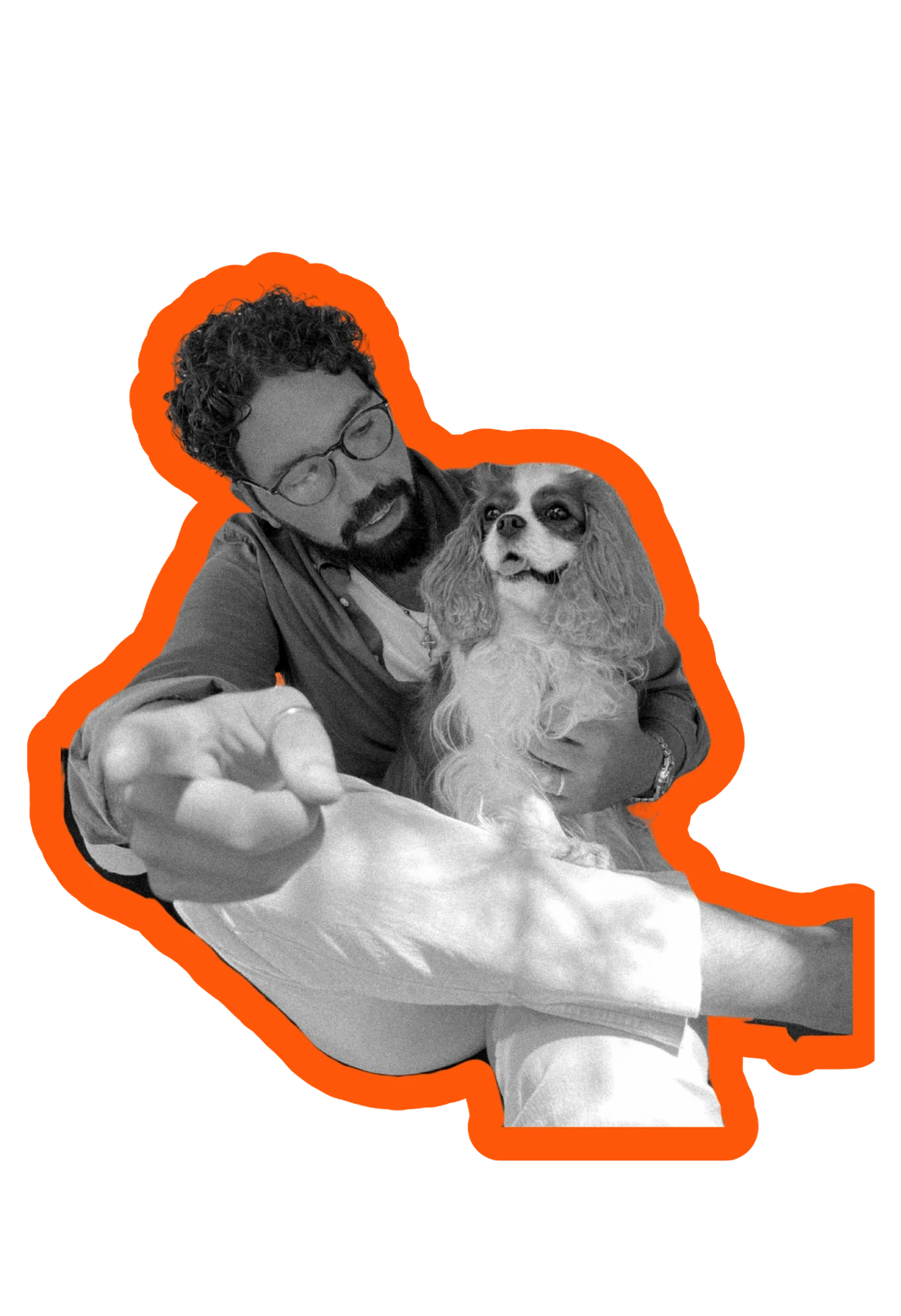 Luis con su mascota